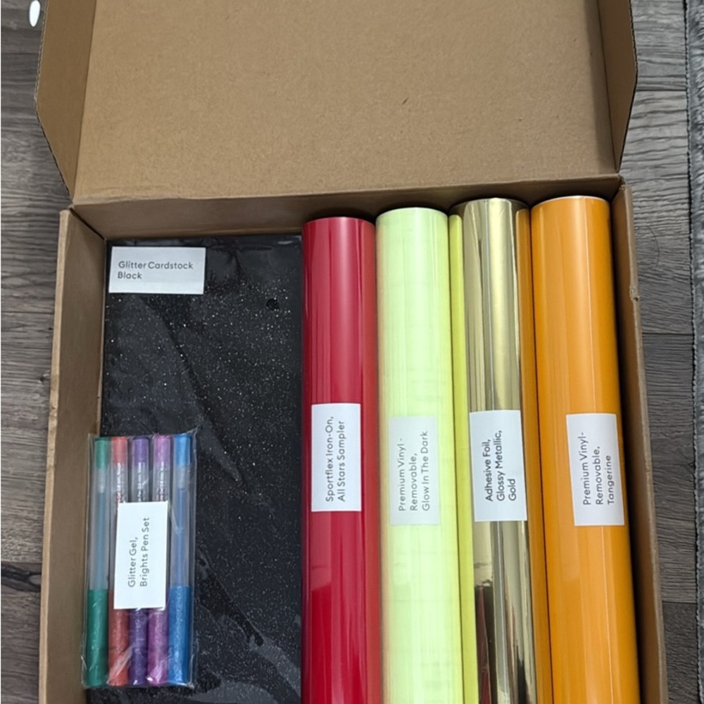 Cricut Mixed Media Set with Red, Yellow, Gold, and Orange Vinyl